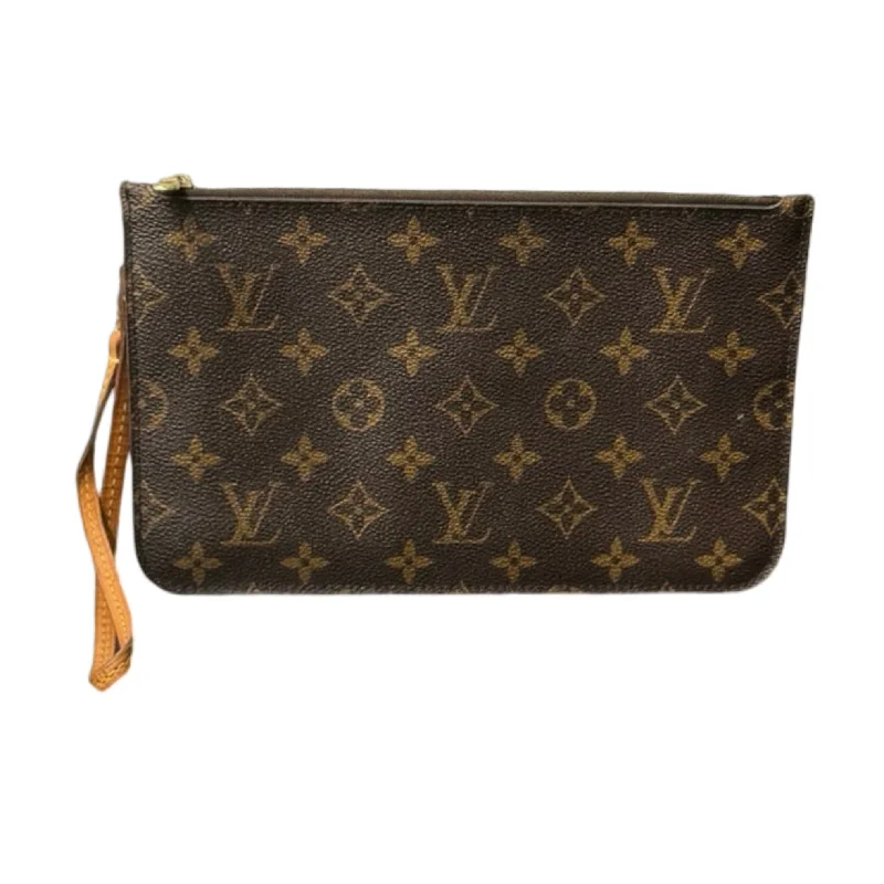 Louis Vuitton bags for luxury wardrobes -Neverfull Pochette Wristlet Luxury Designer By Louis Vuitton, Size: Medium