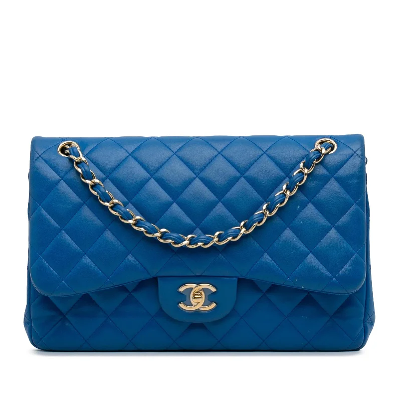 CHANEL handbags with iconic charm -Chanel Jumbo Classic Lambskin Double Flap (SHG-wlc4yE)