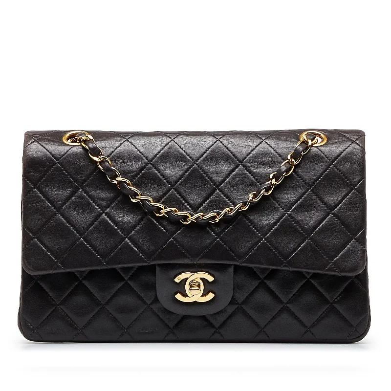 CHANEL handbags with stylish textures -Chanel Medium Classic Lambskin Double Flap (SHG-hLYG9a)