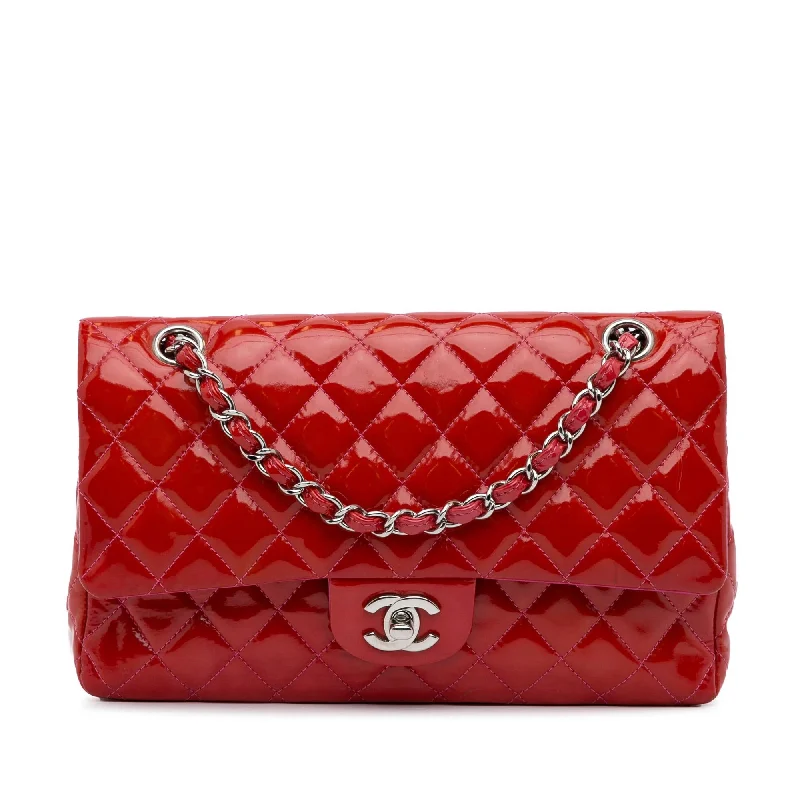 CHANEL bags with modern styles -Chanel Medium Classic Patent Double Flap (SHG-nvPWph)