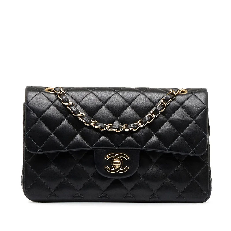 CHANEL handbags with timeless craftsmanship -Chanel Small Classic Lambskin Leather Double Flap Bag (SHG-acYIYl)