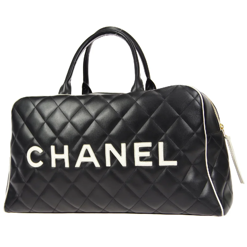 CHANEL handbags with rich, textured leather -CHANEL Quilted Handbag Black Lambskin