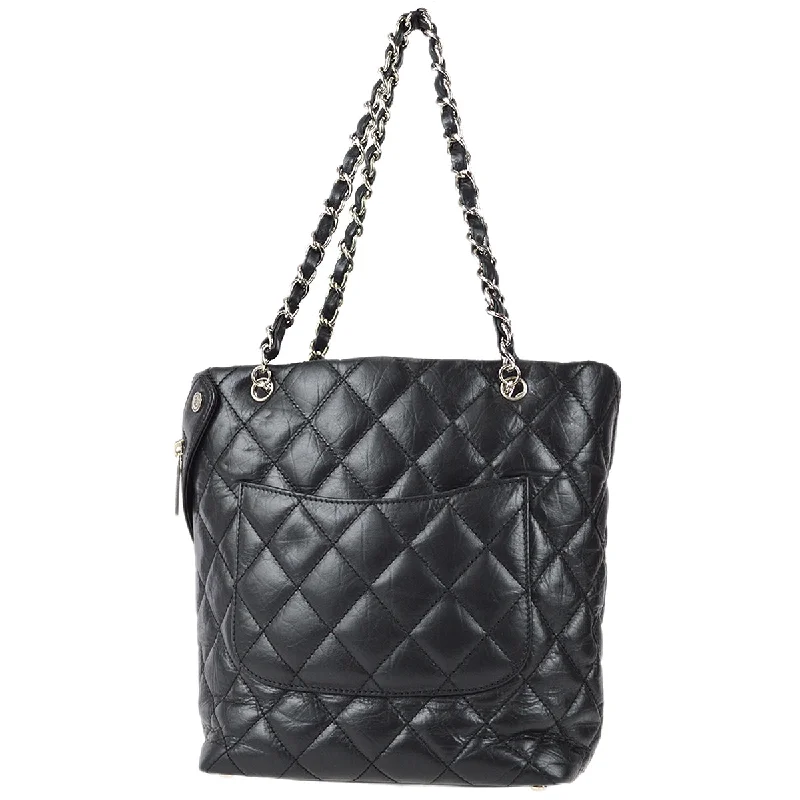 CHANEL bags with intricate embellishments -Chanel Cambon Ligne Tote Handbag Black Calfskin