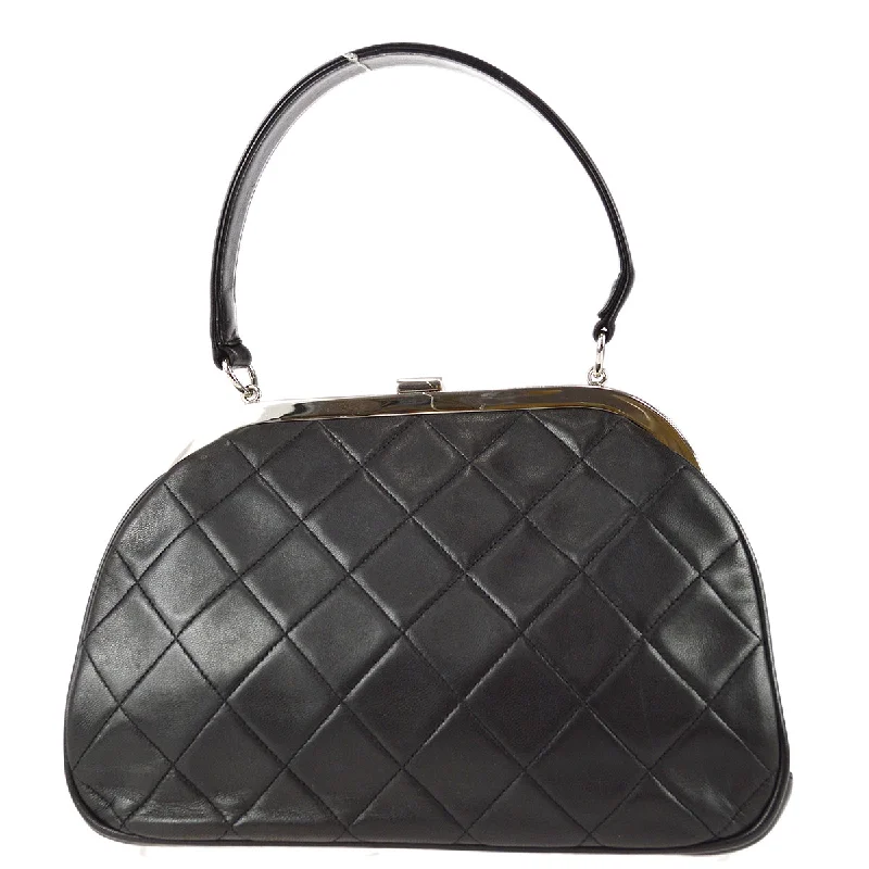 CHANEL handbags with iconic charm -Chanel Handbag Black Lambskin