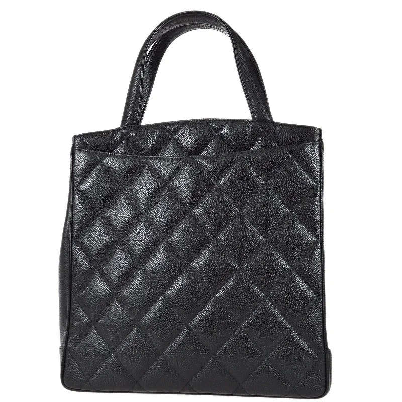 CHANEL handbags with chic design features -Chanel Tote Handbag Black Caviar