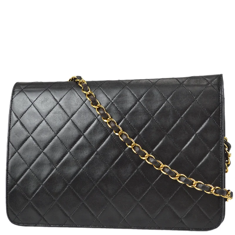 CHANEL bags for exclusive and elegant style -Chanel Black Lambskin Medium Half Flap Shoulder Bag