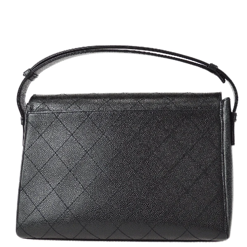 CHANEL luxury handbags with structured shapes -Chanel Handbag Black Caviar