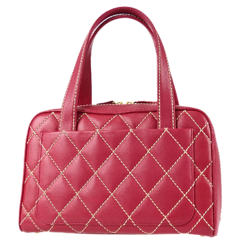 CHANEL bags for iconic statement fashion -Chanel Wild Stitch Handbag Pink Calfskin