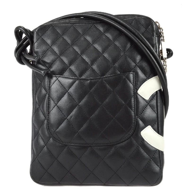 CHANEL bags with sophisticated designs -Chanel Cambon Ligne Shoulder Bag Black Calfskin