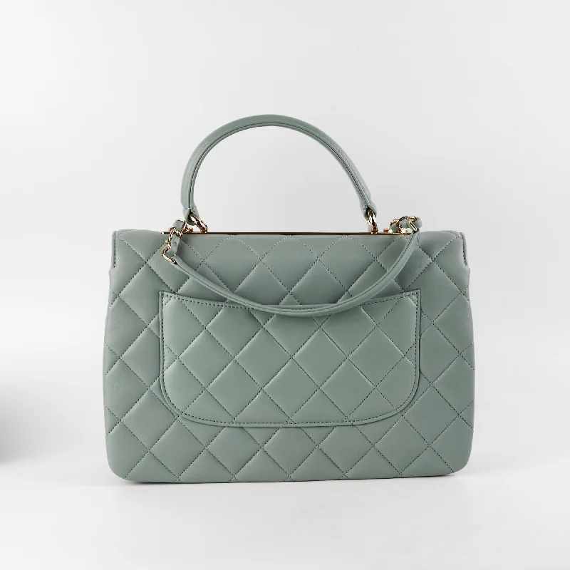 CHANEL bags for timeless beauty -Chanel Large Trendy CC Top Handle Blue/Green