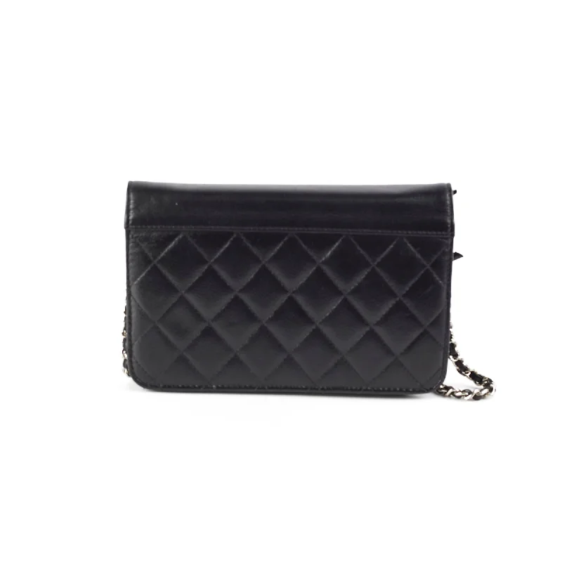 CHANEL bags with chic, polished finishes -Chanel Wallet On Chain WOC Black