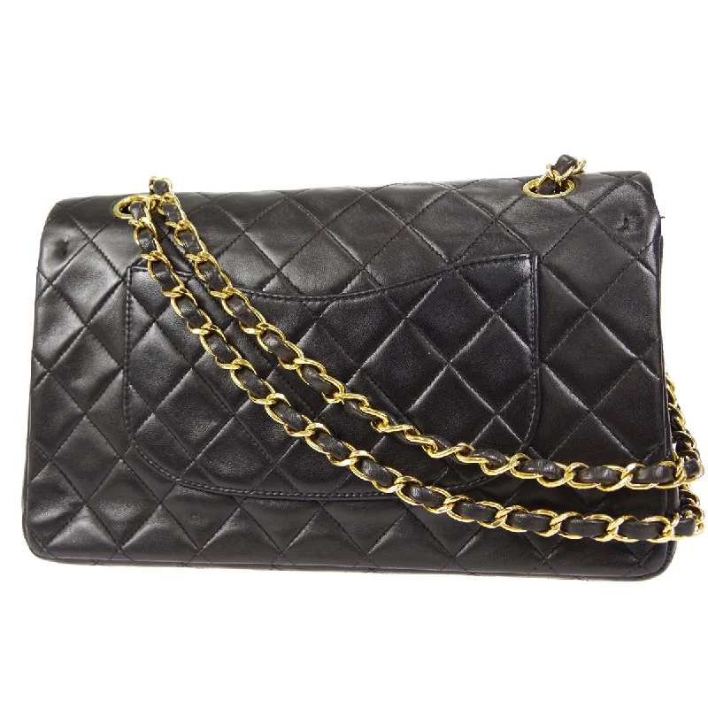 CHANEL luxury handbags for iconic elegance -CHANEL 1997-1999 Classic Double Flap Medium Black Lambskin