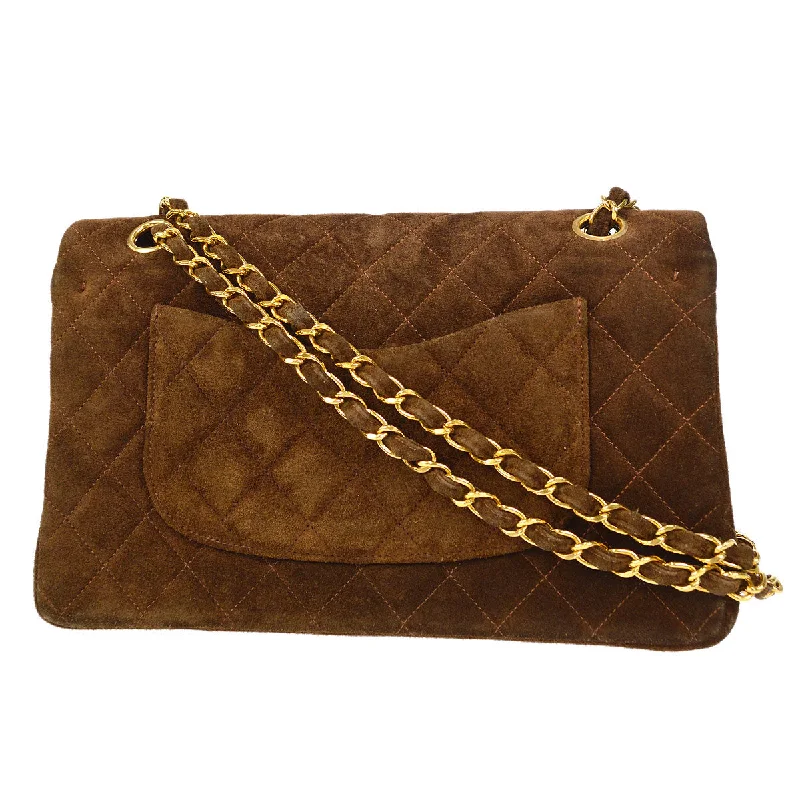 CHANEL bags for the luxury fashionista -CHANEL 1994-1996 Classic Double Flap Medium Brown Suede