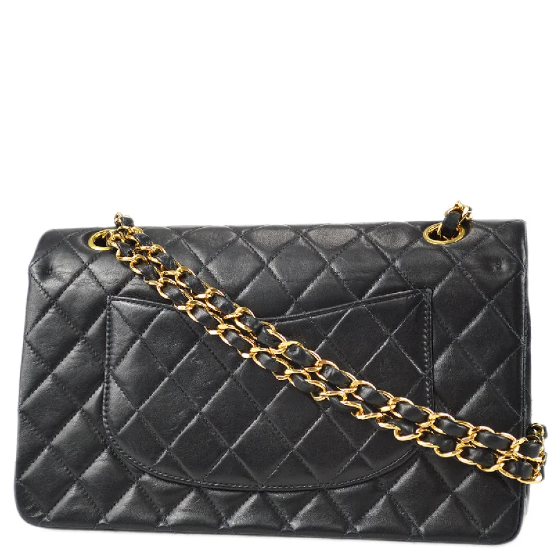 CHANEL luxury bags with premium materials -Chanel 2000-2001 Classic Double Flap Medium Shoulder Bag Black Lambskin