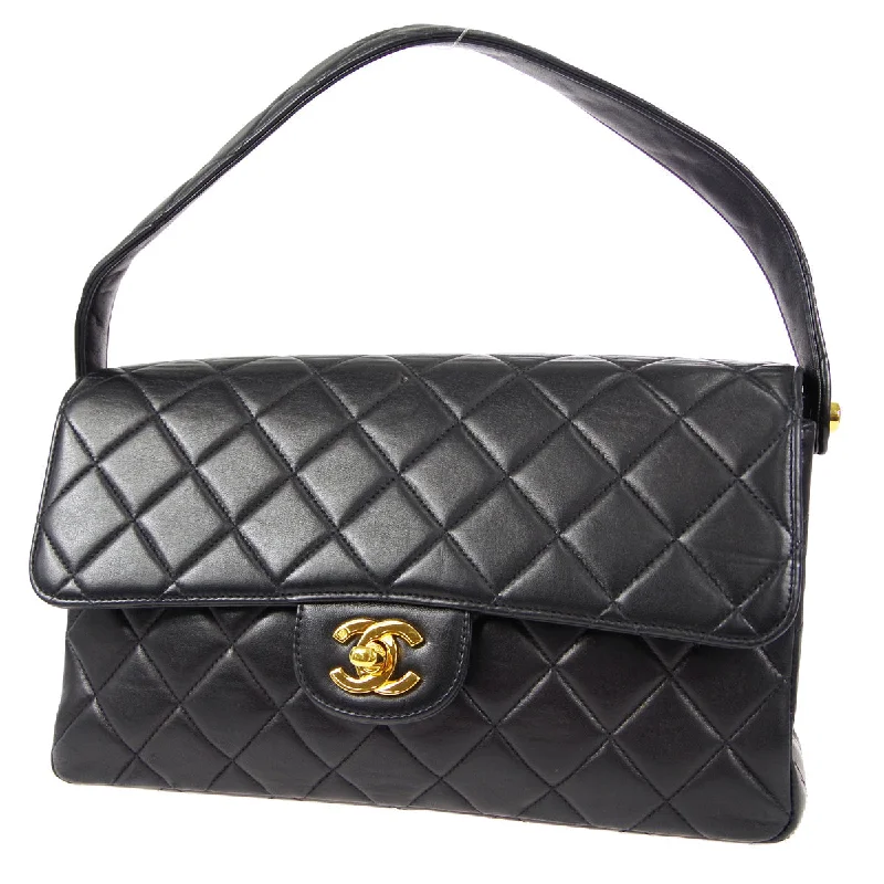 CHANEL bags for exclusive fashionistas -CHANEL Classic Both Side Flap Medium Handbag Black Lambskin