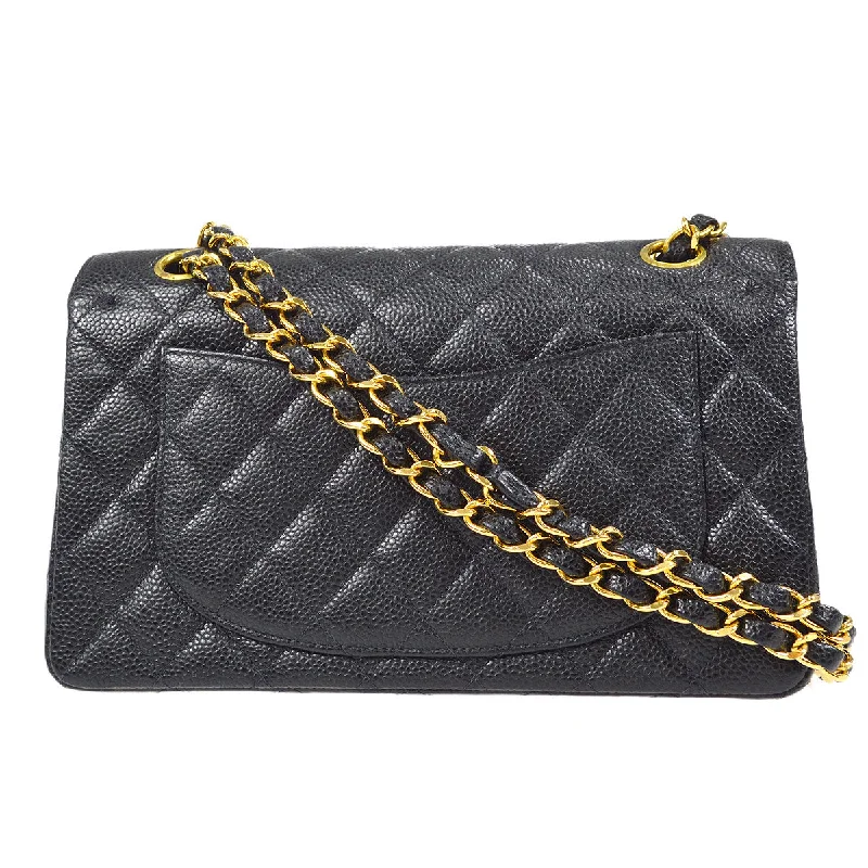 CHANEL bags with refined craftsmanship -CHANEL 2000-2001 Classic Double Flap Small Black Caviar