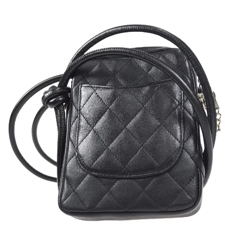 CHANEL bags for luxury events -CHANEL Cambon Ligne Shoulder Bag Black Calfskin