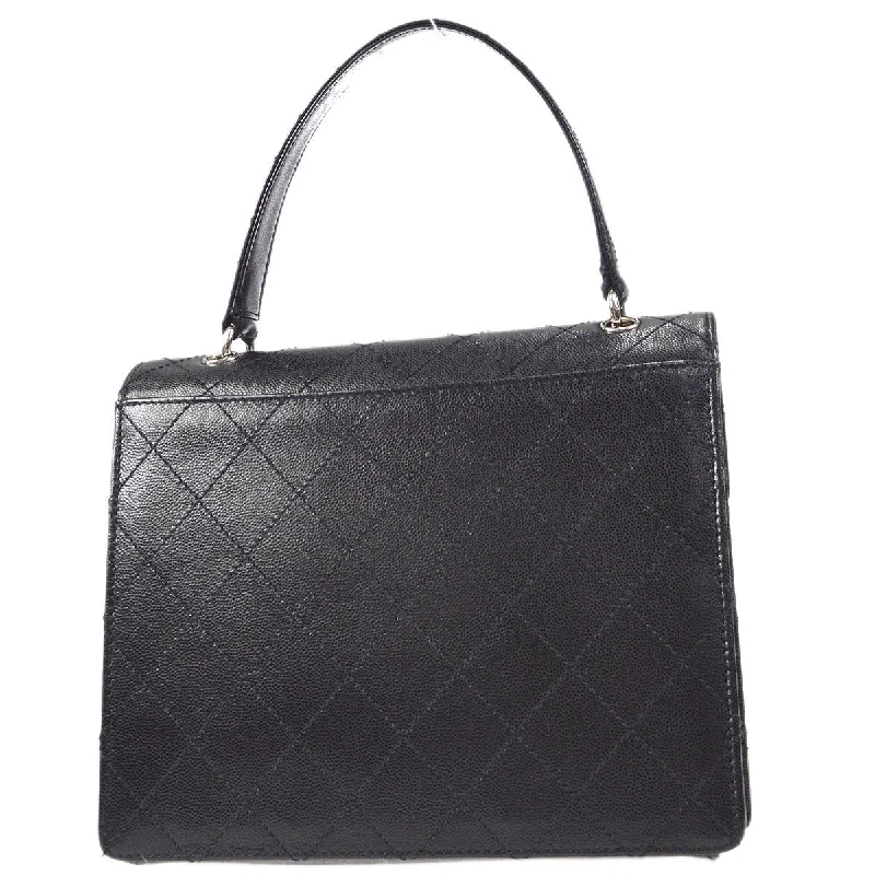 CHANEL handbags with timeless craftsmanship -CHANEL Handbag Black Caviar