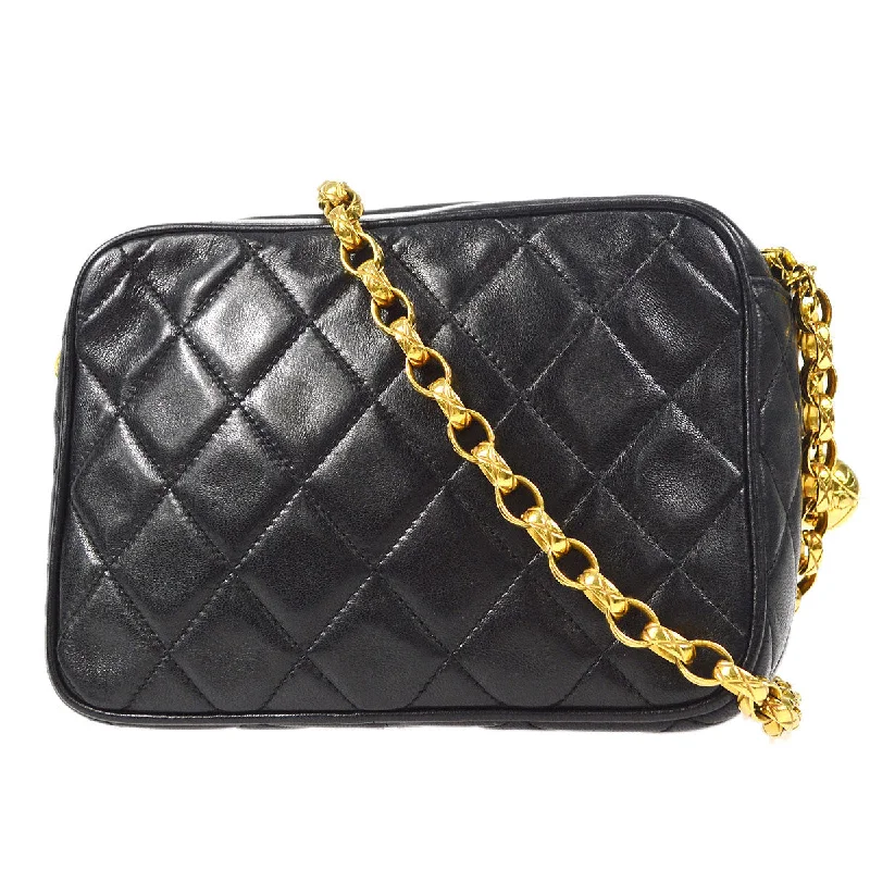 CHANEL bags with structured designs -CHANEL Bijou Chain Shoulder Bag Black Lambskin