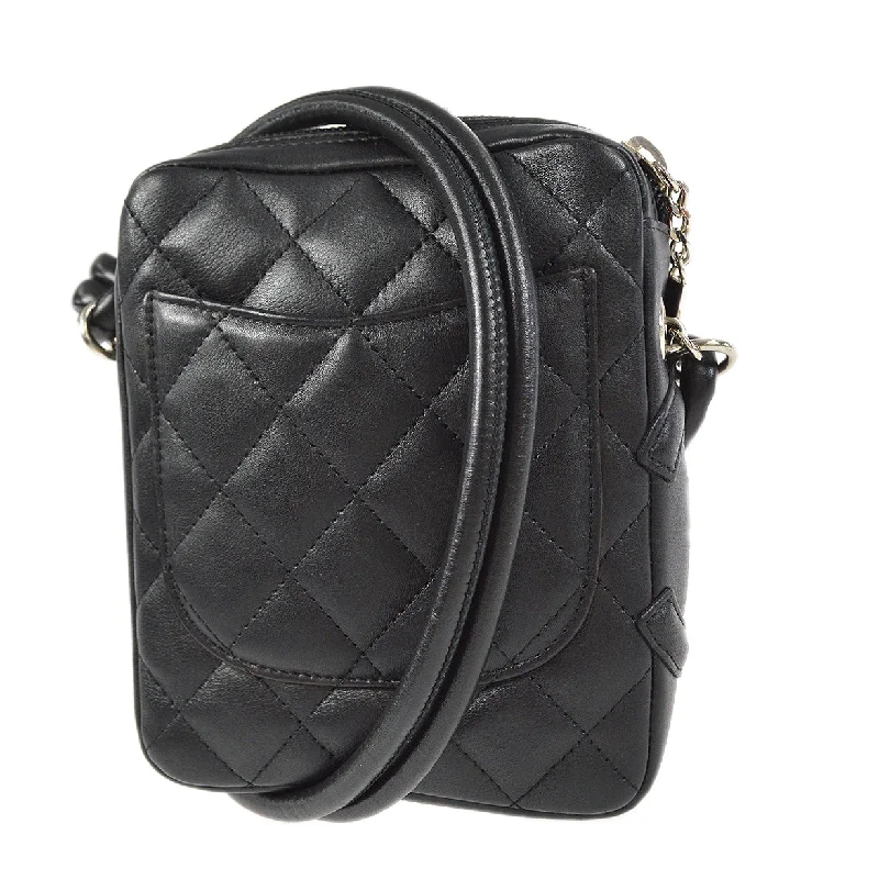 CHANEL bags with modern appeal -Chanel 2003-2004 Cambon Ligne Shoulder Bag Black Calfskin