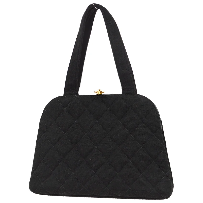 CHANEL bags for fashionable professionals -Chanel Handbag Black Cotton