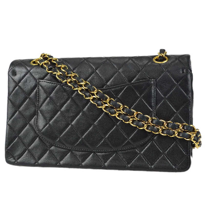 CHANEL bags with classic appeal -Chanel 1997-1999 Classic Double Flap Small Shoulder Bag Black Lambskin