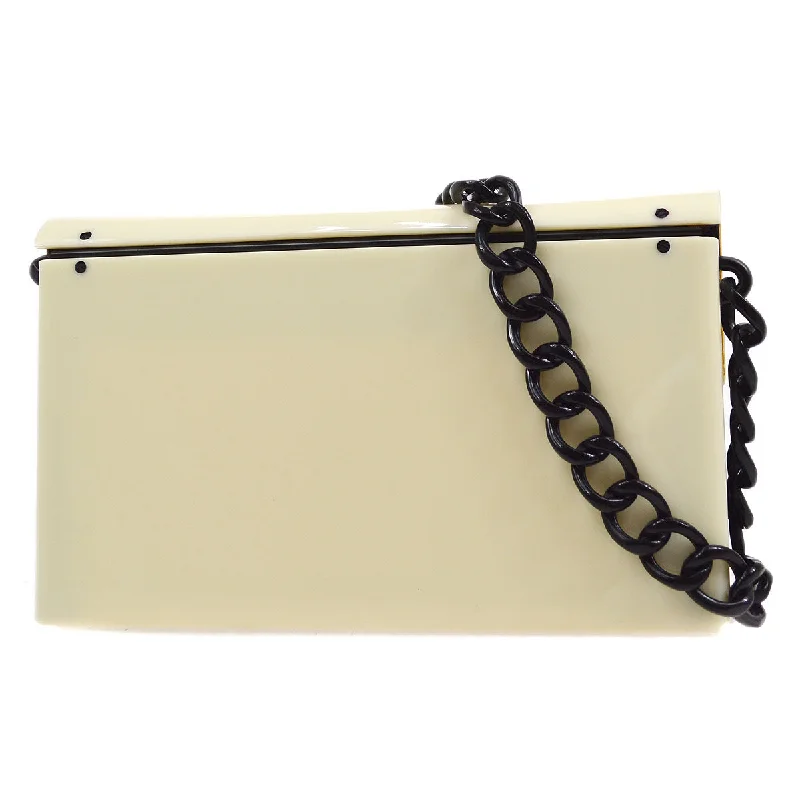 CHANEL bags for iconic fashion lovers -CHANEL 2000-2001 Monochrome Acrylic Shoulder Bag Small