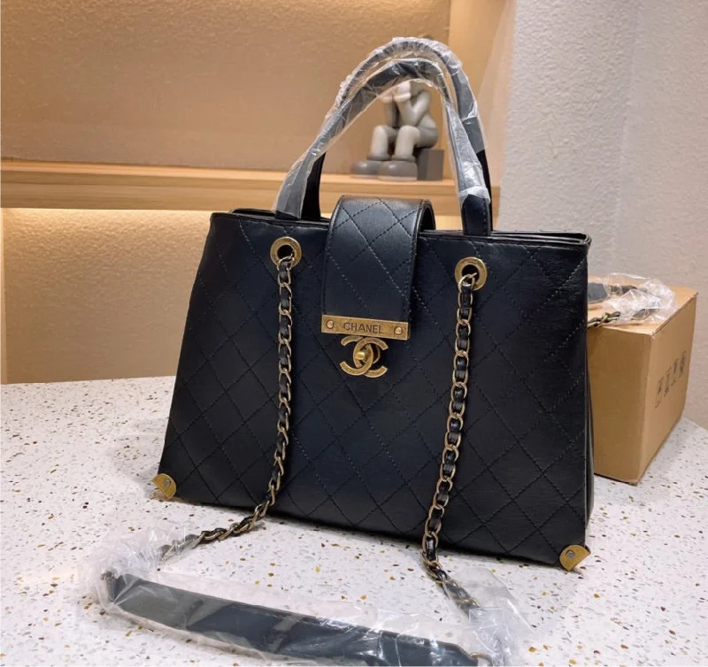 CHANEL luxury handbags with exclusive designs -Chanel Black leather woman handbag