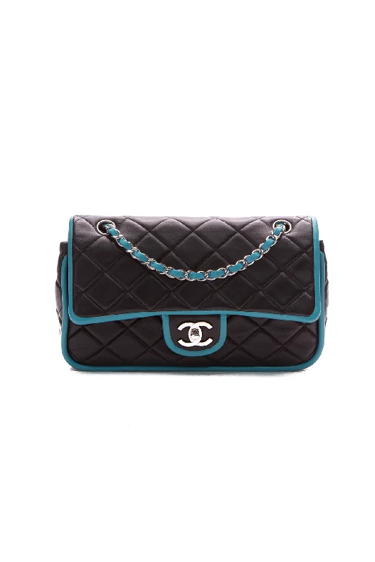 CHANEL bags with gold-tone chain straps -Bi-color Medium Double Flap Bag