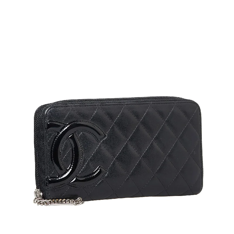 CHANEL bags with fashionable metal accents -Chanel Cambon Ligne Zip Around Wallet (yMf4tk)