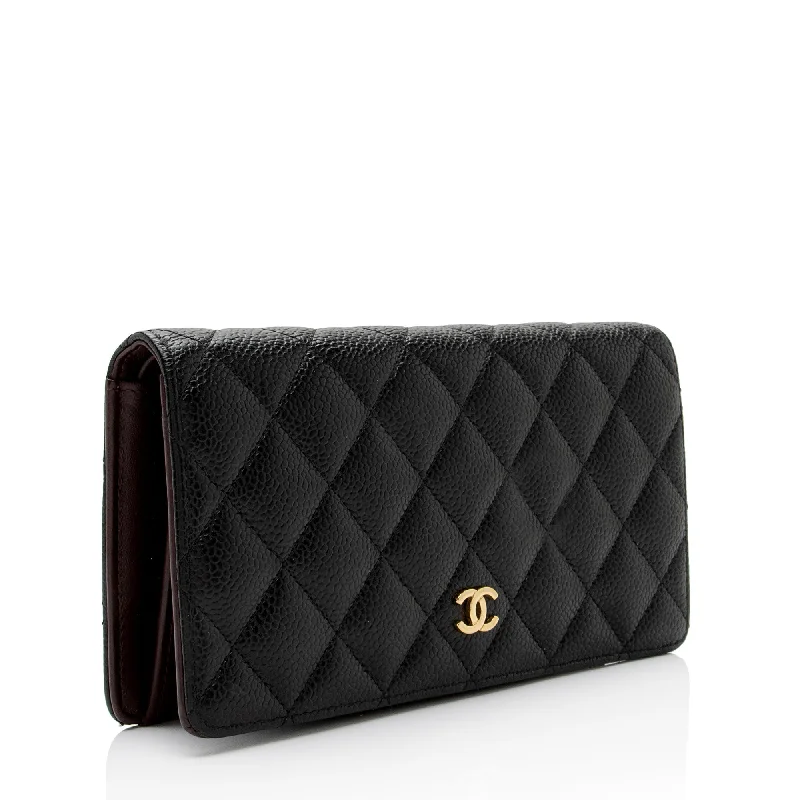 CHANEL bags for luxury events -Chanel Caviar Leather CC Yen Wallet (xXH8cp)