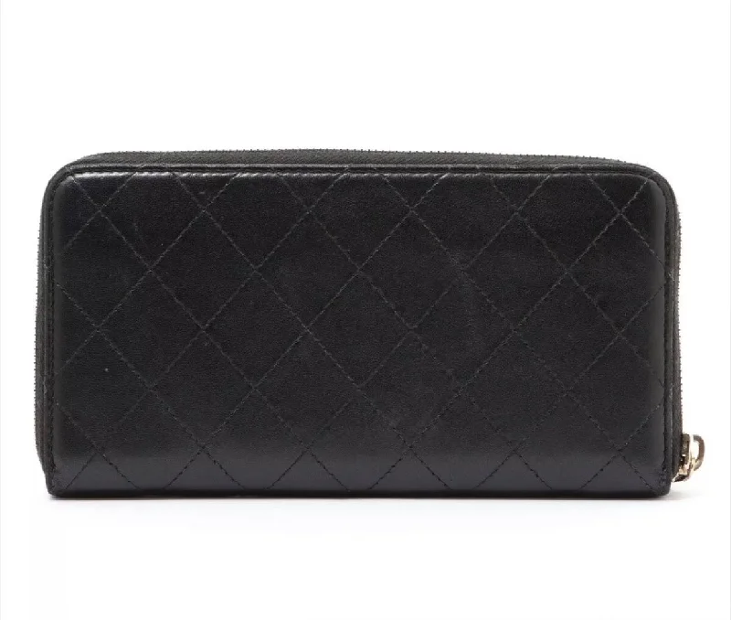 CHANEL luxury handbags with sleek lines -Chanel Caviar Leather Quilted Long Zippy Wallet