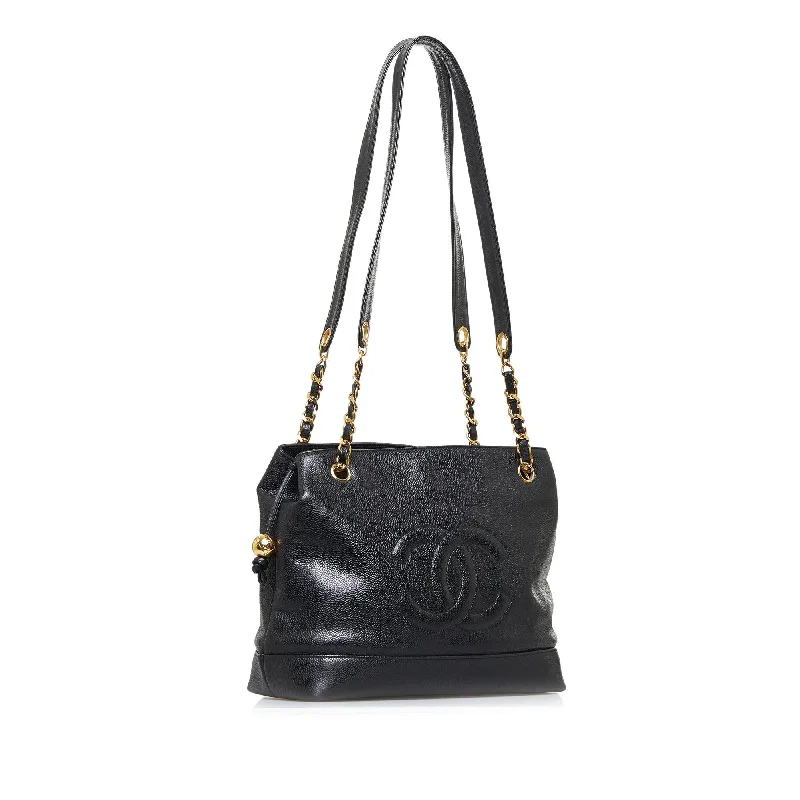 CHANEL designer bags with chic textures -Chanel CC Caviar Shoulder Bag (zjjk0p)