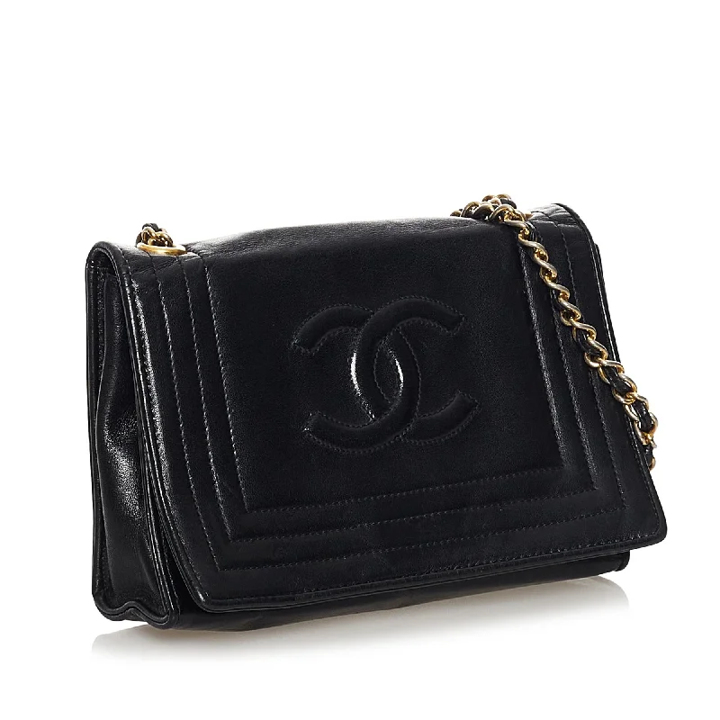 CHANEL luxury bags with sleek finishes -Chanel CC Lambskin Leather Shoulder Bag (33610)