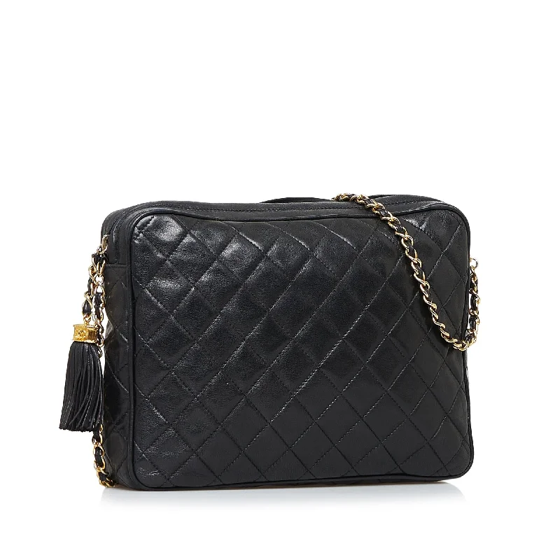 CHANEL bags with sophisticated quilting -Chanel CC Lambskin Tassel Shoulder Bag (Bsuxng)