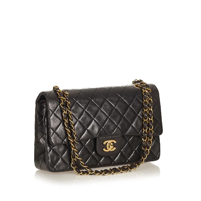 CHANEL bags with elegant leather details -Chanel Classic Lambskin Leather Double Flap Bag (27218)