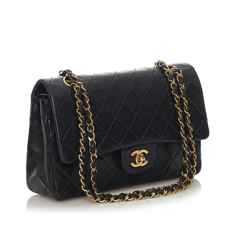 CHANEL handbags with refined quilting -Chanel Classic Lambskin Leather Double Flap Bag (28756)