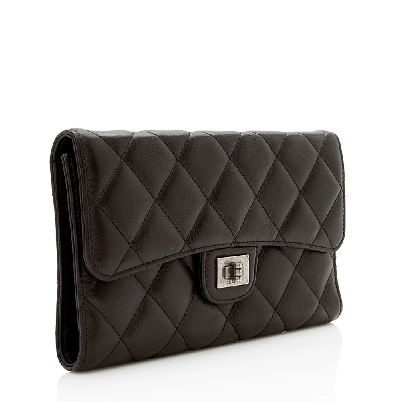 CHANEL luxury bags with classic design -Chanel Lambskin 2.55 Reissue Long Wallet (15615)