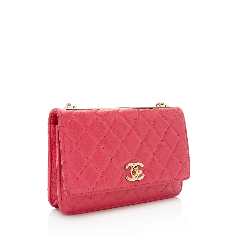 CHANEL handbags with polished leather -Chanel Lambskin Trendy CC Wallet on Chain Bag (dDZd8C)