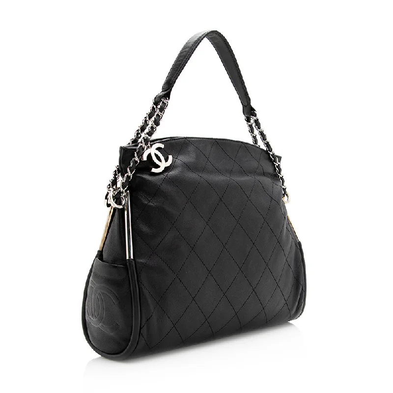 CHANEL bags with stylish quilting patterns -Chanel Lambskin Ultimate Soft Small Shoulder Bag (20224)