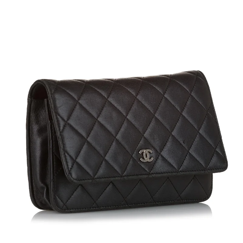 CHANEL handbags with creative detailing -Chanel Matelasse Wallet On Chain (34521)