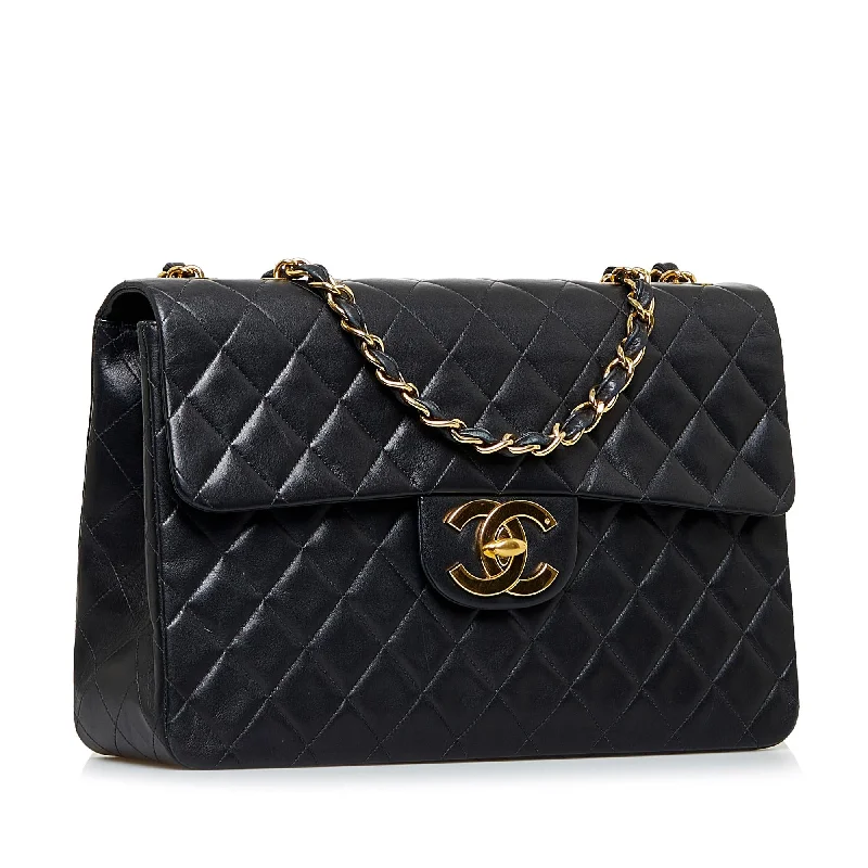 CHANEL bags with distinctive features -Chanel Maxi Classic Lambskin Double Flap (rPvxRG)