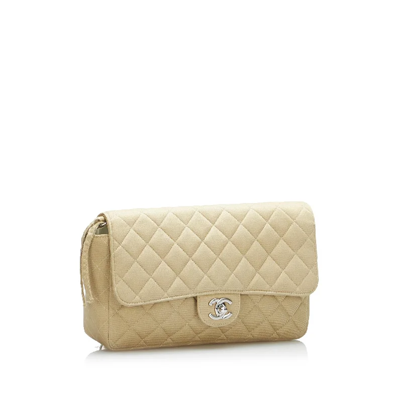 CHANEL handbags with sophisticated silhouettes -Chanel Medium Classic Jersey Double Flap (Zk5lEO)