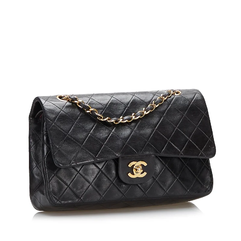 CHANEL bags with polished hardware -Chanel Medium Classic Lambskin Double Flap (36959)