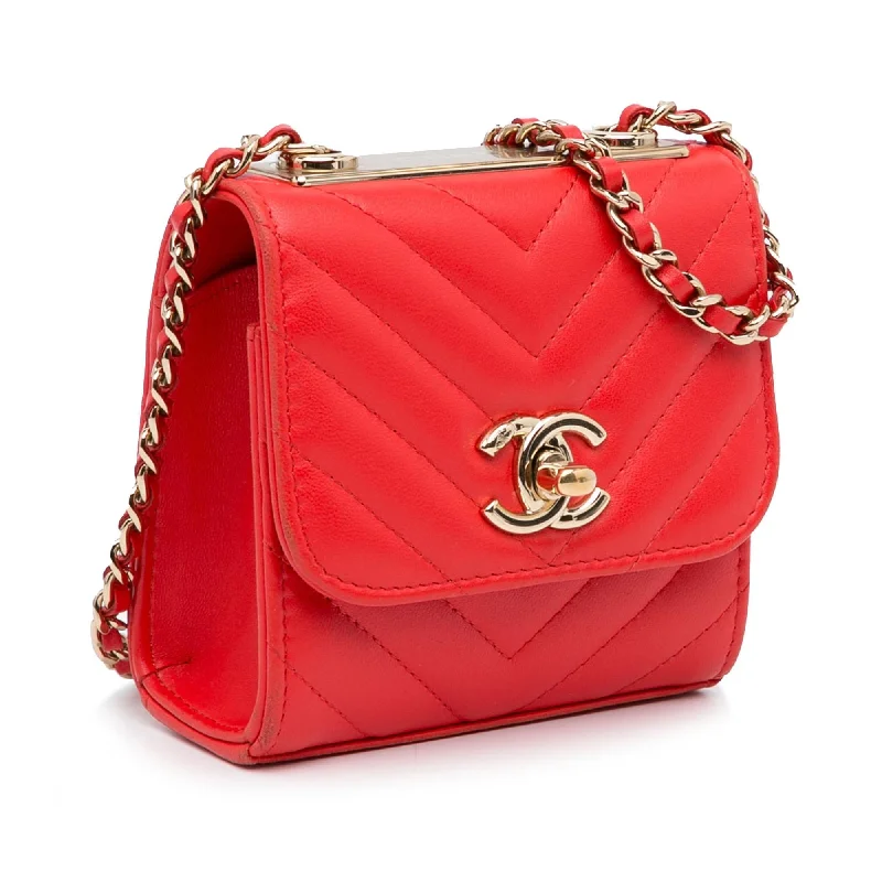 CHANEL bags with bold and chic styles -Chanel Mini Chevron Quilted Lambskin Trendy CC Chain Wallet (ne3z79)