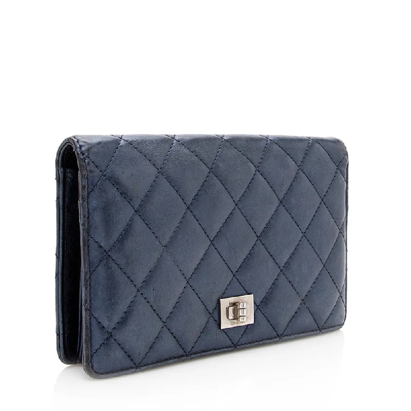 CHANEL bags for timeless elegance -Chanel Quilted Metallic Calfskin Reissue Yen Wallet - FINAL SALE (18687)