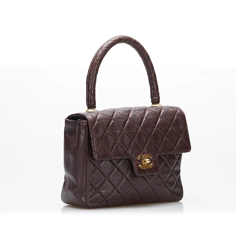 CHANEL luxury bags with creative details -Chanel Small Lambskin Kelly Top Handle Bag (f4kw8p)