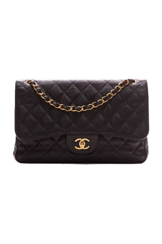 CHANEL handbags with leather handles -Classic Jumbo Double Flap Bag