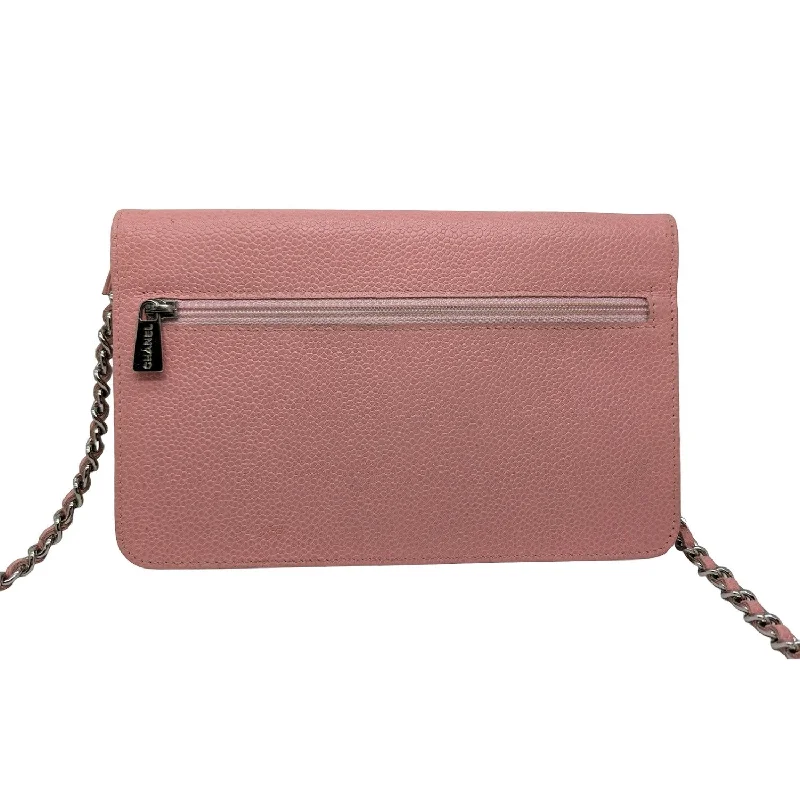 CHANEL handbags with chic finishes -Chanel bags Vintage Pink Caviar Timeless Wallet On Chain WOC