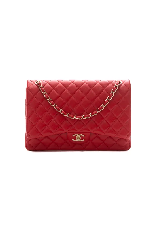 CHANEL handbags with intricate design -Classic Maxi Double Flap Bag